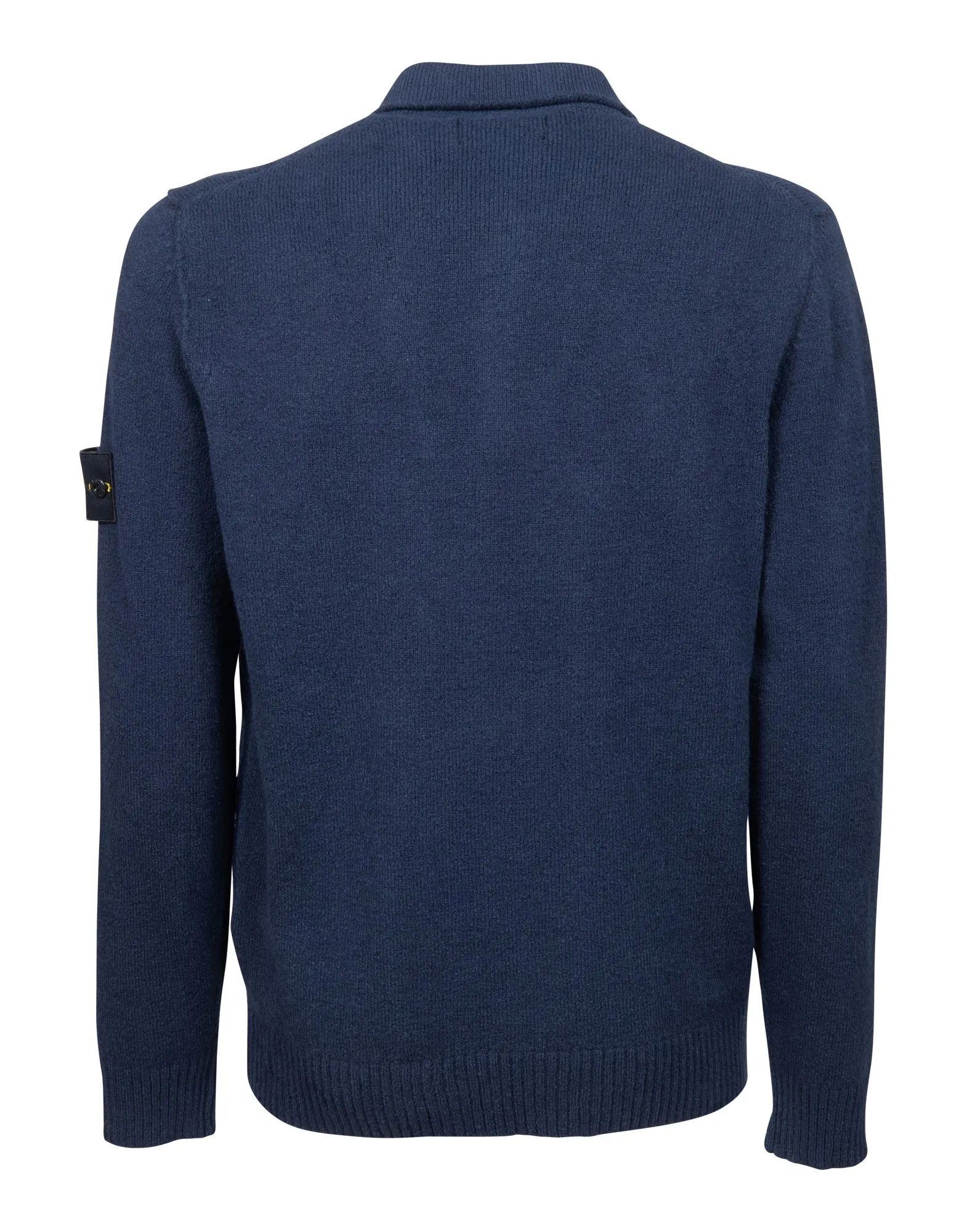 Stone Island Logo Patch Long Sleeved Polo Jumper