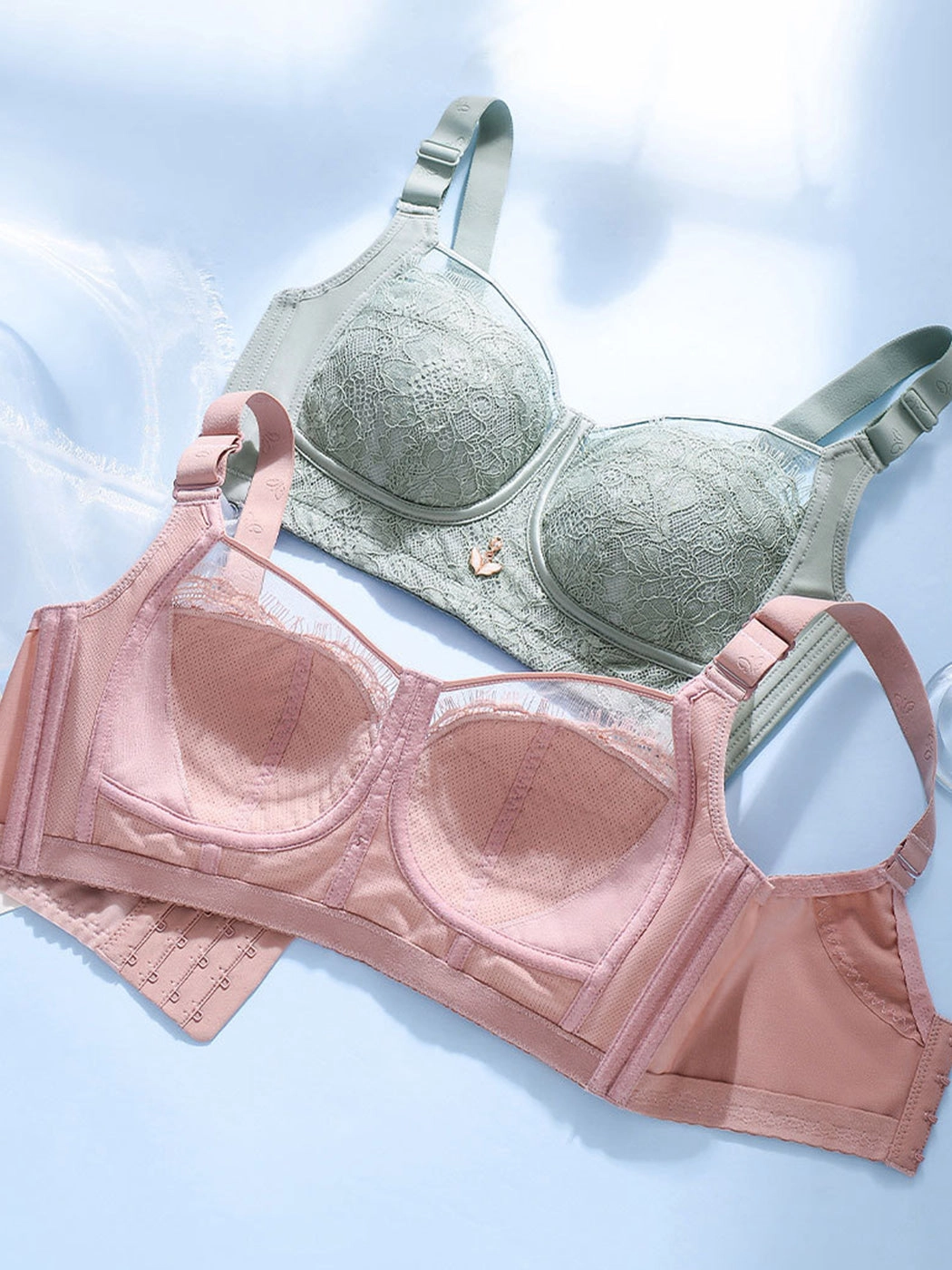 Summer Lightweight Wireless Minimizer Bra with Side Support