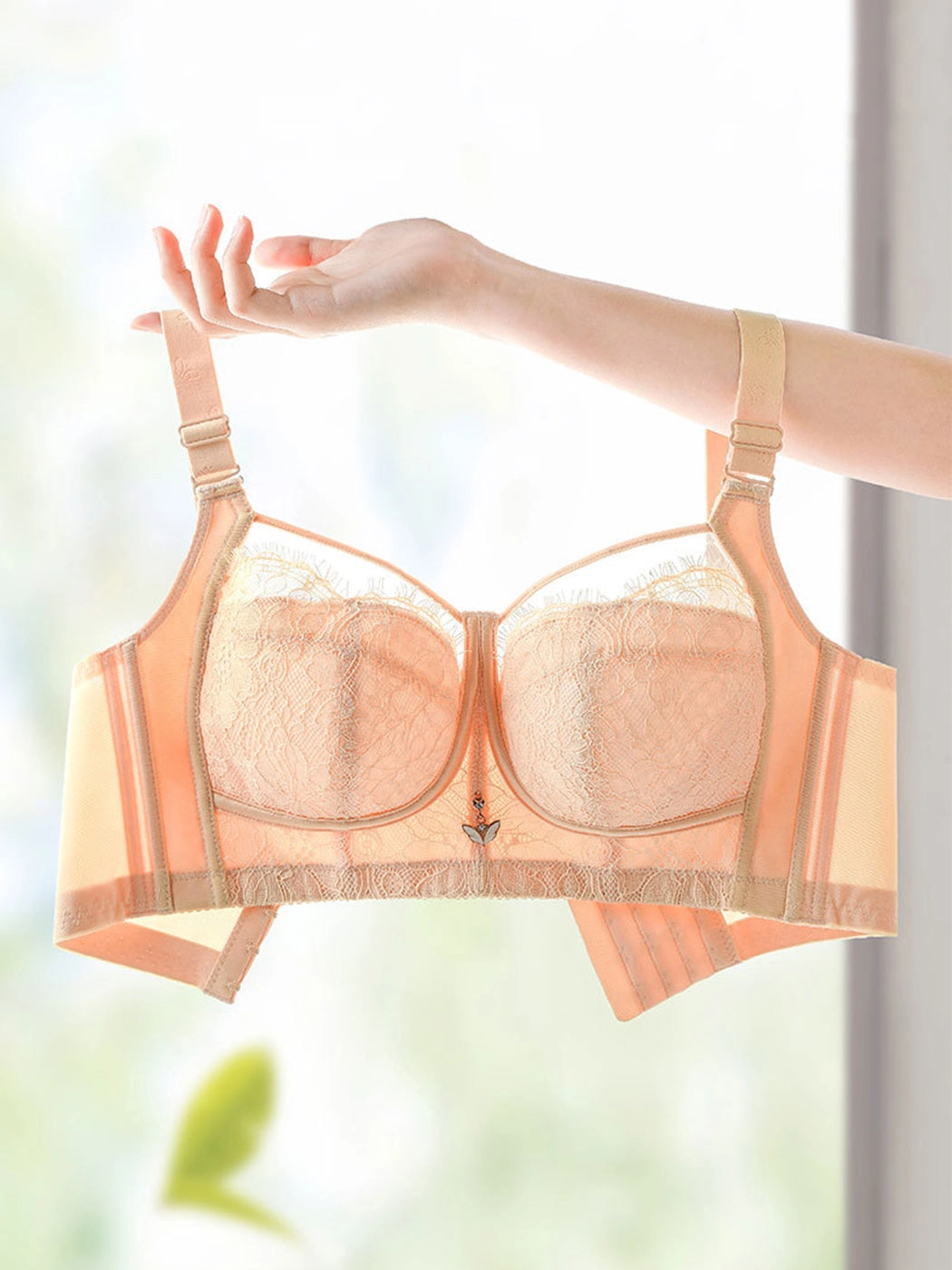 Summer Lightweight Wireless Minimizer Bra with Side Support