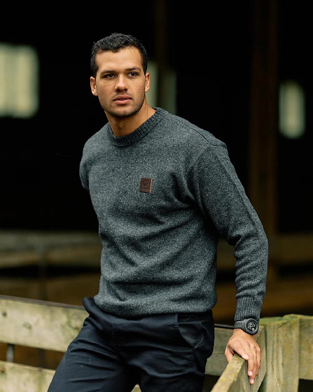 Swanndri Mens Seafarer Wool Crew Neck Jersey