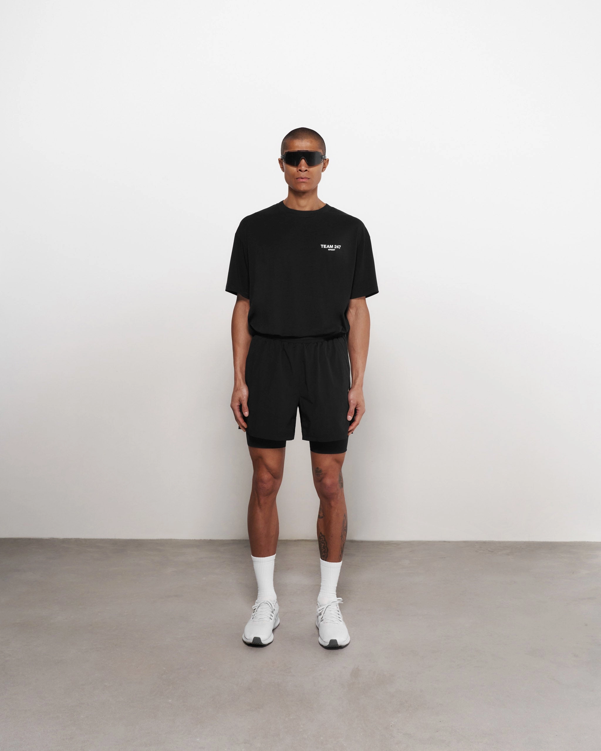 Team 247 2-In-1 Shorts - Black 