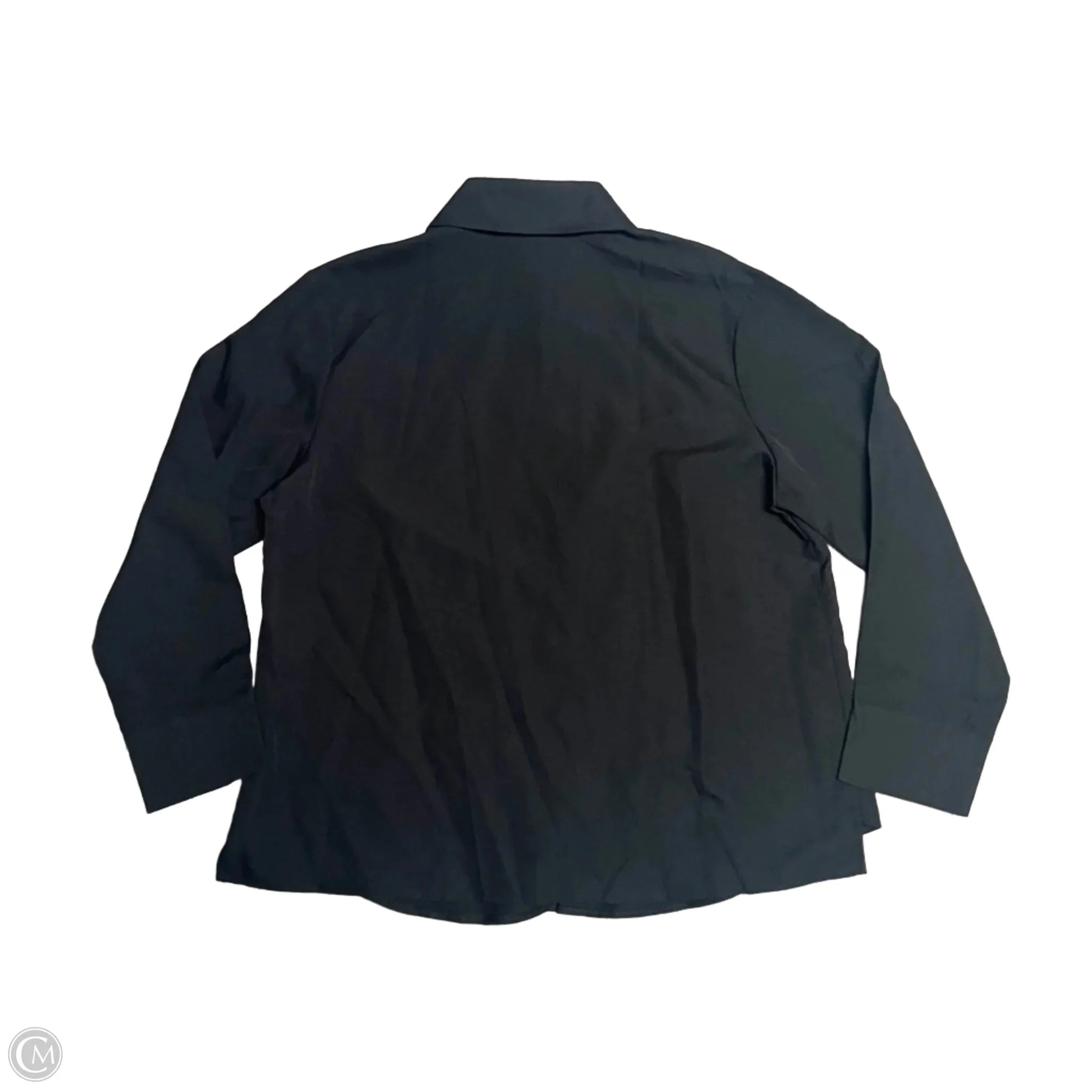 Top Long Sleeve Basic By Shein In Black, Size: 1x
