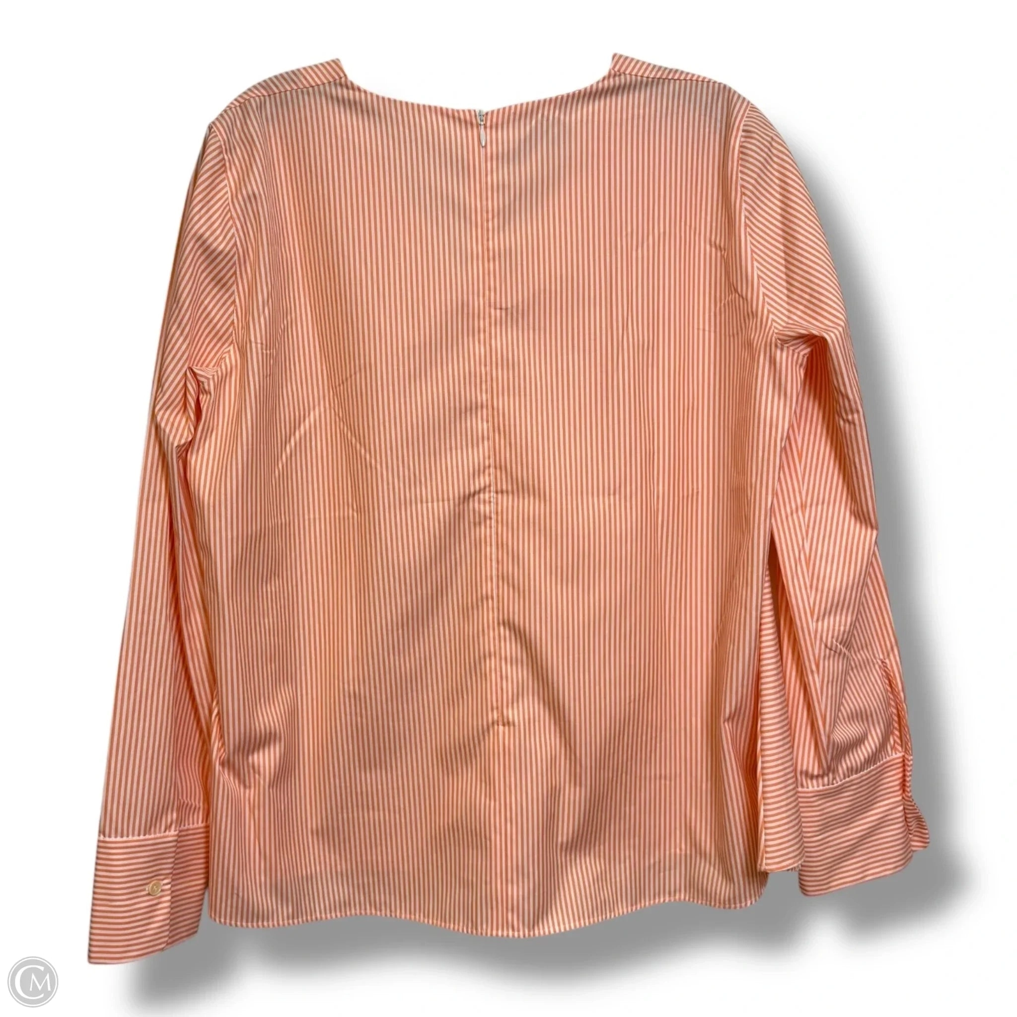 Top Long Sleeve By Akris In Orange, Size: M