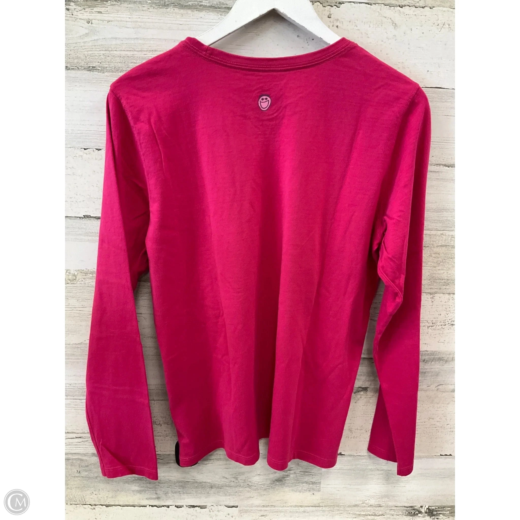 Top Long Sleeve By Life Is Good In Pink, Size: M