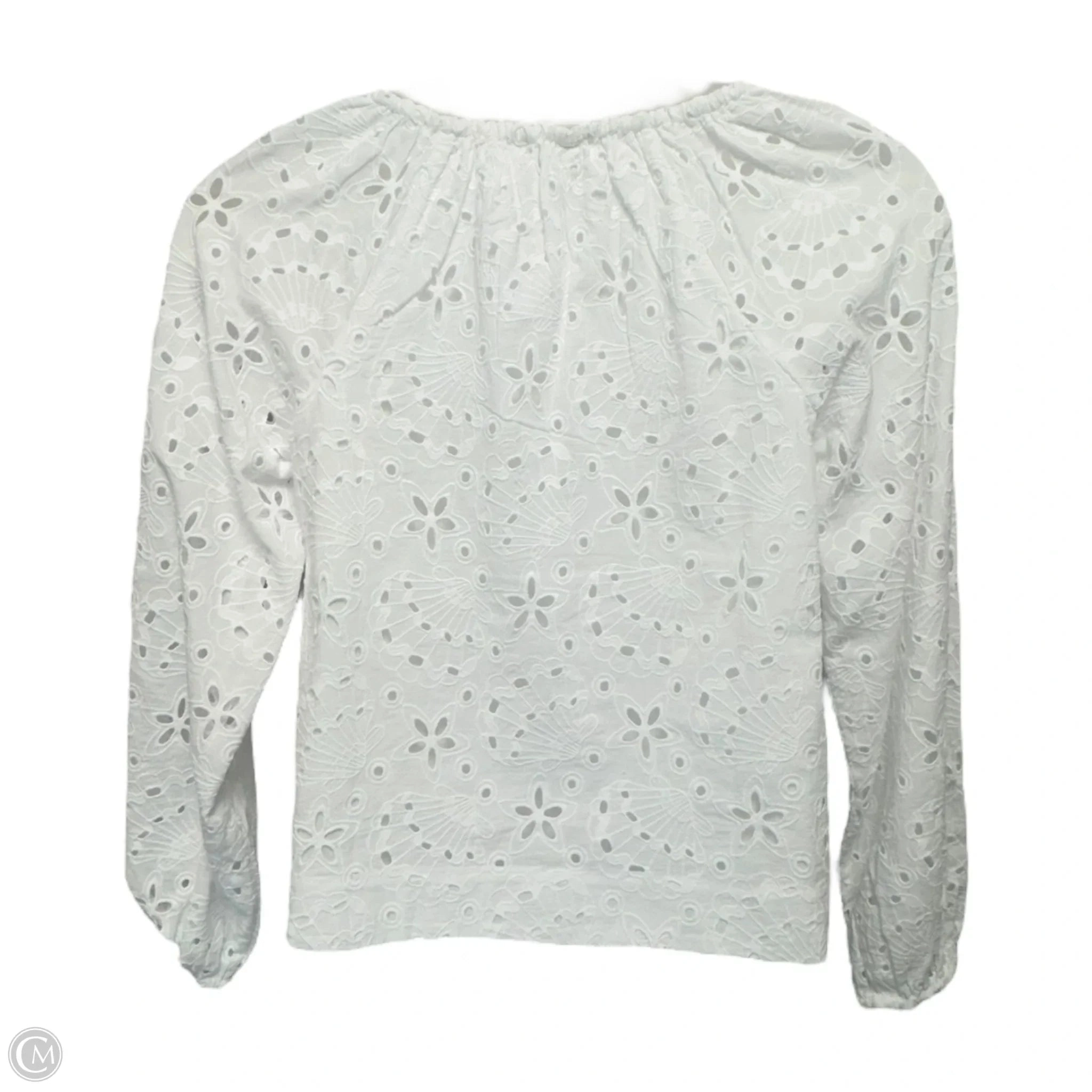 Top Long Sleeve Designer By Lilly Pulitzer In White, Size: M