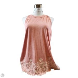 Top Sleeveless Basic By Adrianna Papell In Peach, Size: L