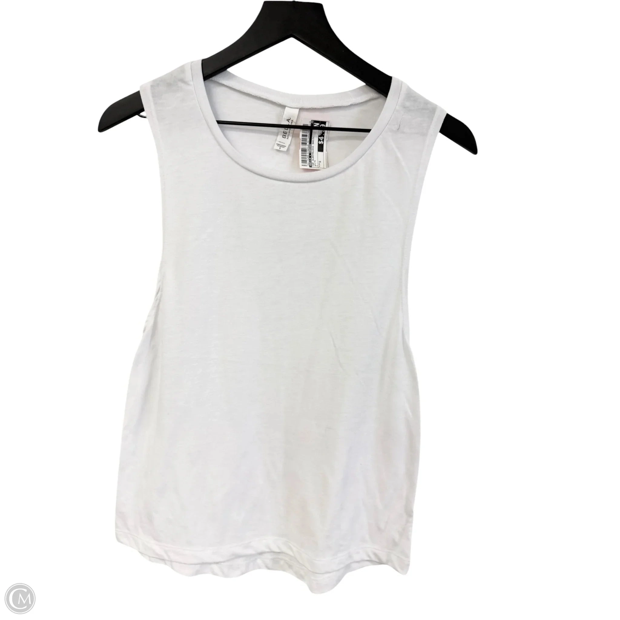 Top Sleeveless Basic By Bella   Canvas In White, Size: S