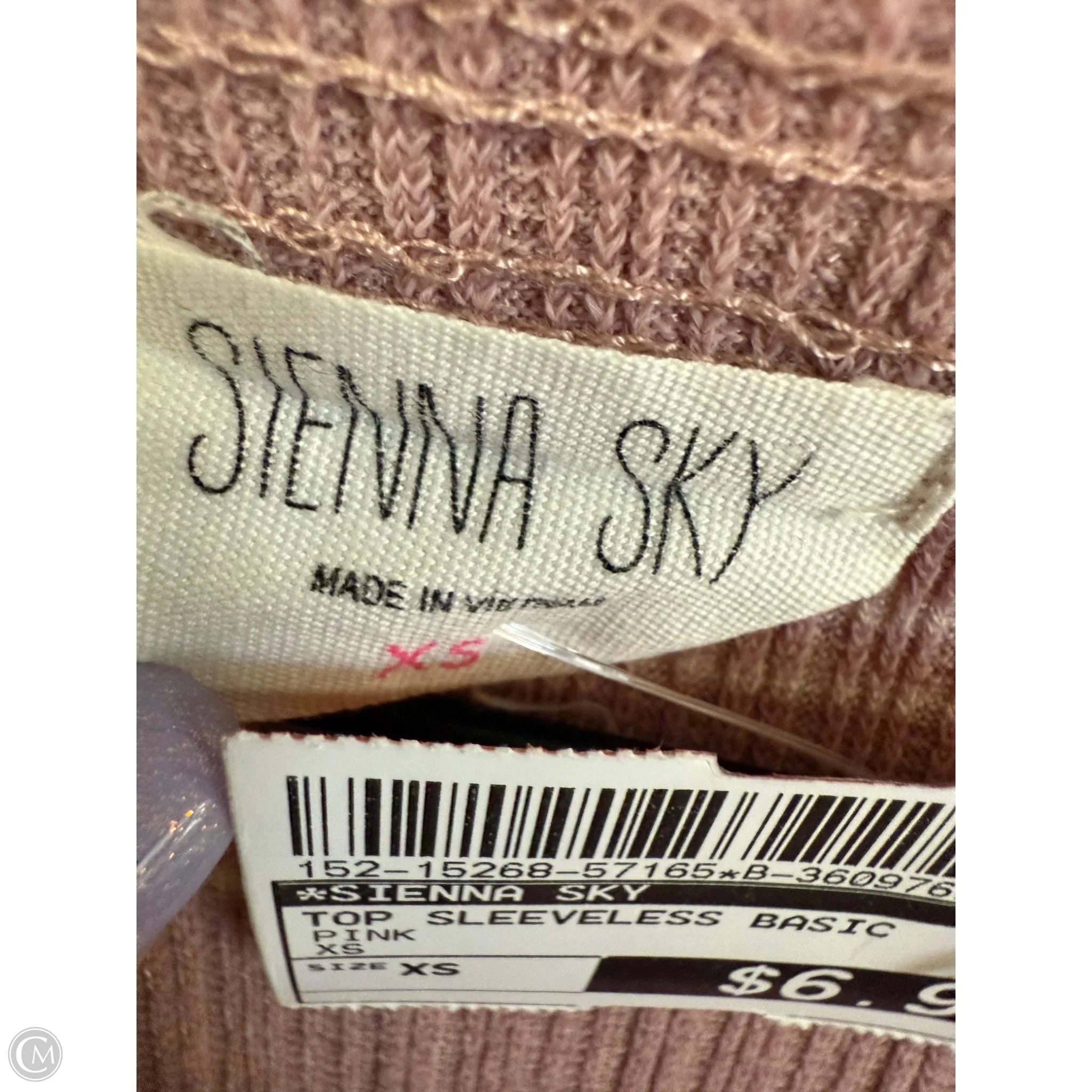 Top Sleeveless Basic By Sienna Sky In Pink, Size: Xs