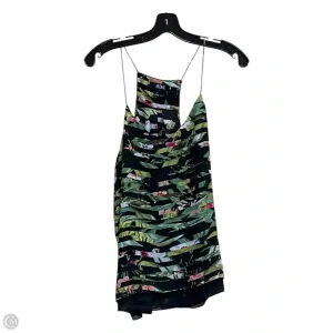 Top Sleeveless By Ana In Black & Green, Size: L