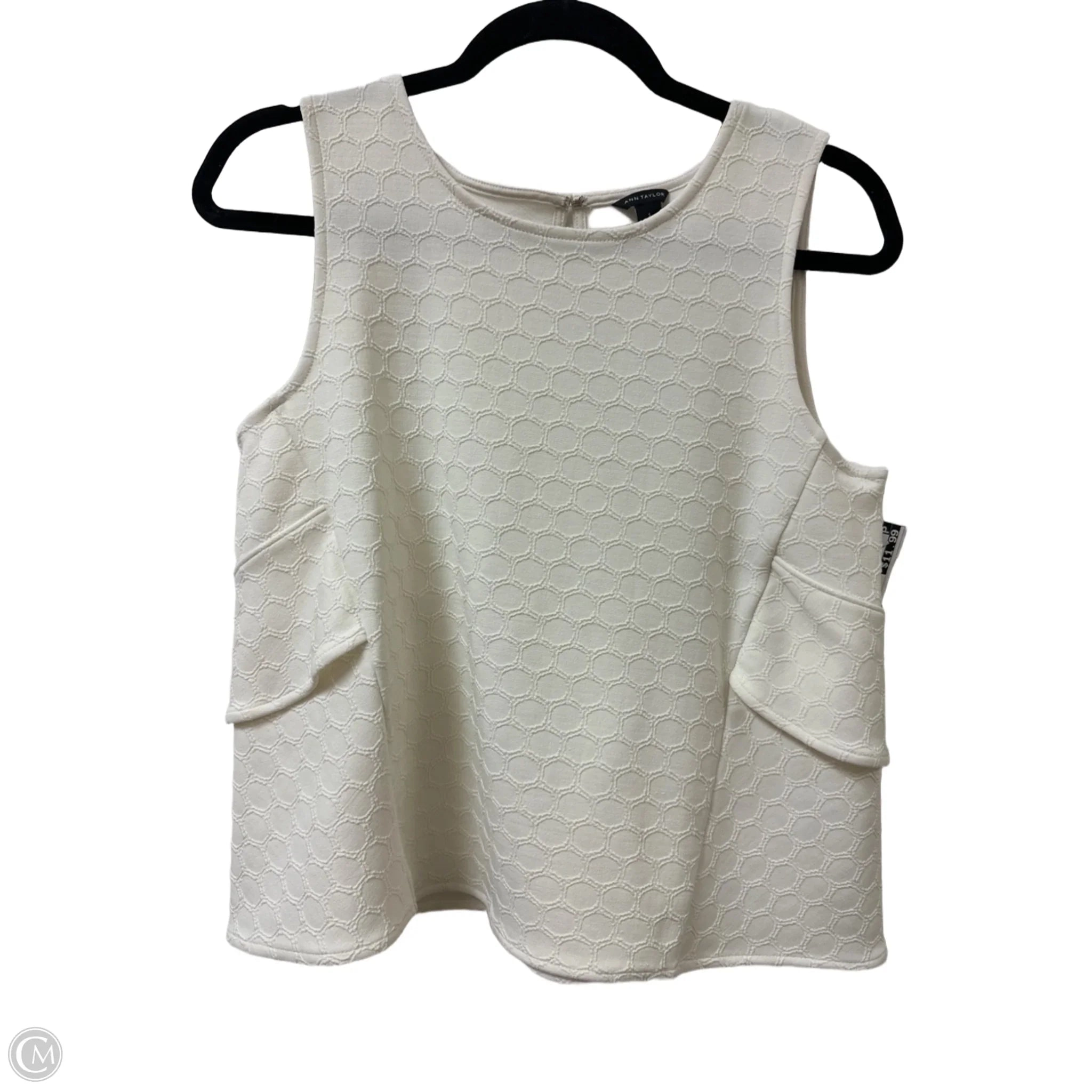 Top Sleeveless By Ann Taylor In Cream, Size: S