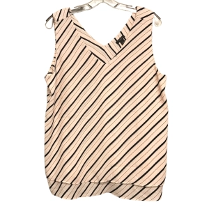 Top Sleeveless By Ann Taylor In Striped Pattern, Size:L