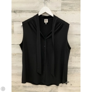 Top Sleeveless By Anne Klein In Black, Size: L