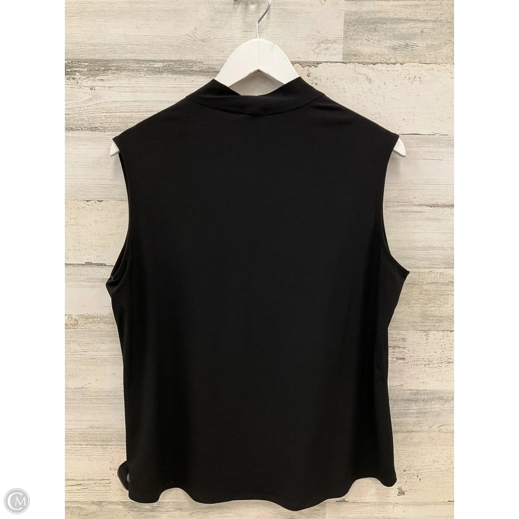 Top Sleeveless By Anne Klein In Black, Size: L