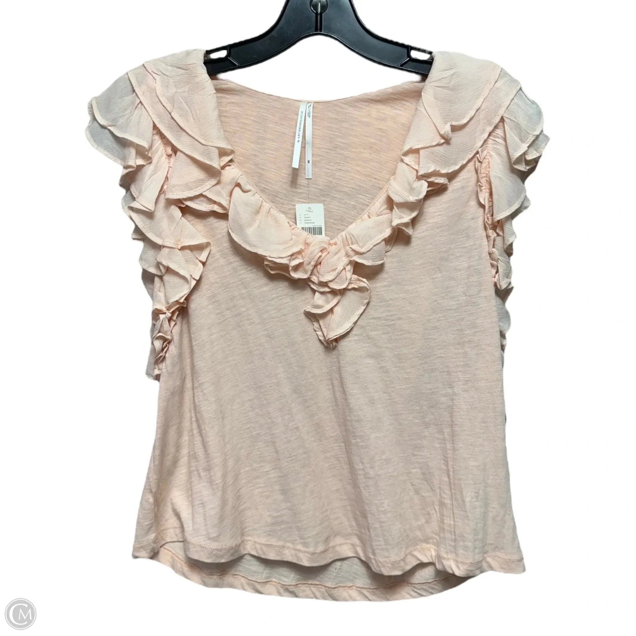 Top Sleeveless By Anthropologie In Peach, Size: XS