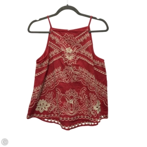 Top Sleeveless By Anthropologie In Pink & White, Size: 0