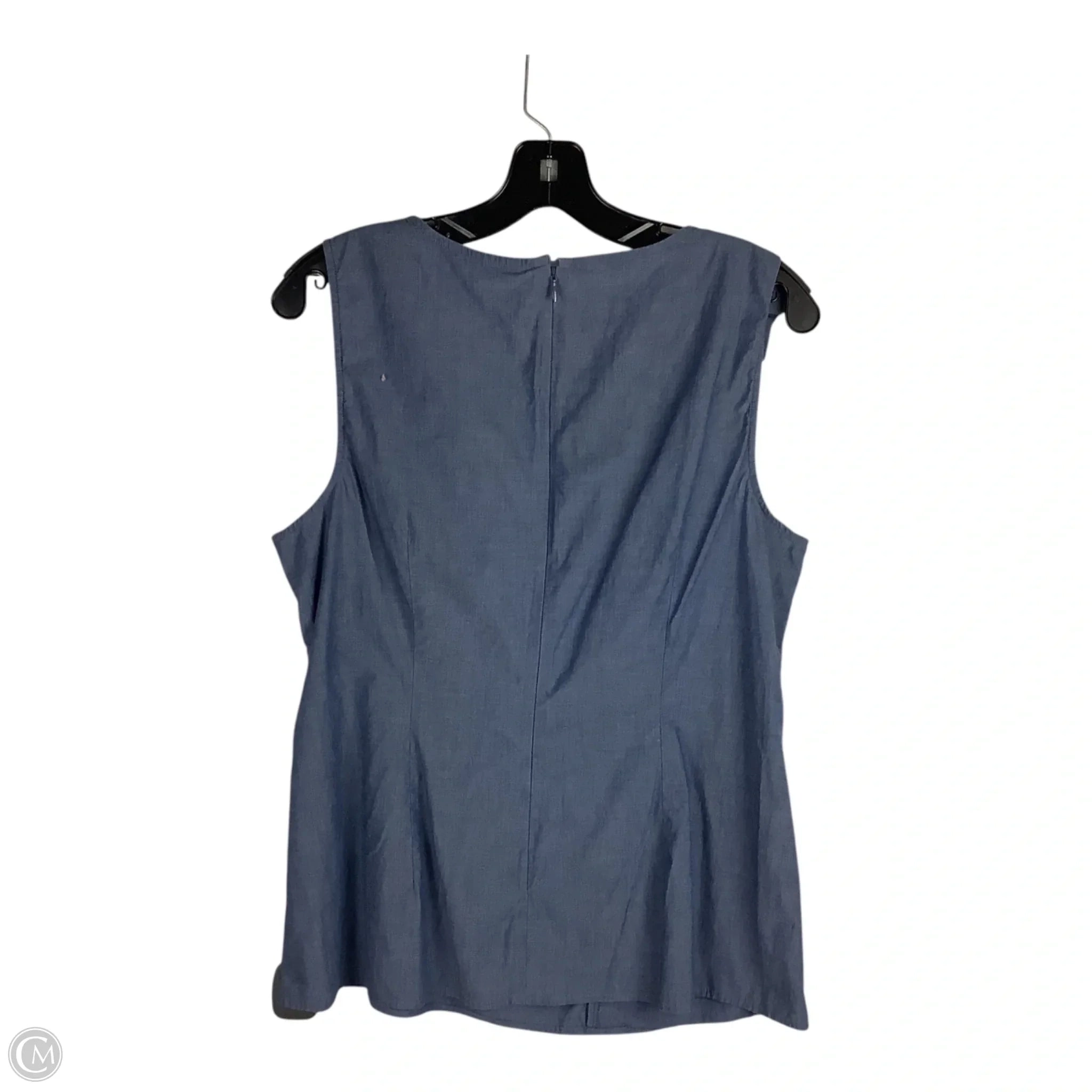 Top Sleeveless By Banana Republic In Blue, Size: 14