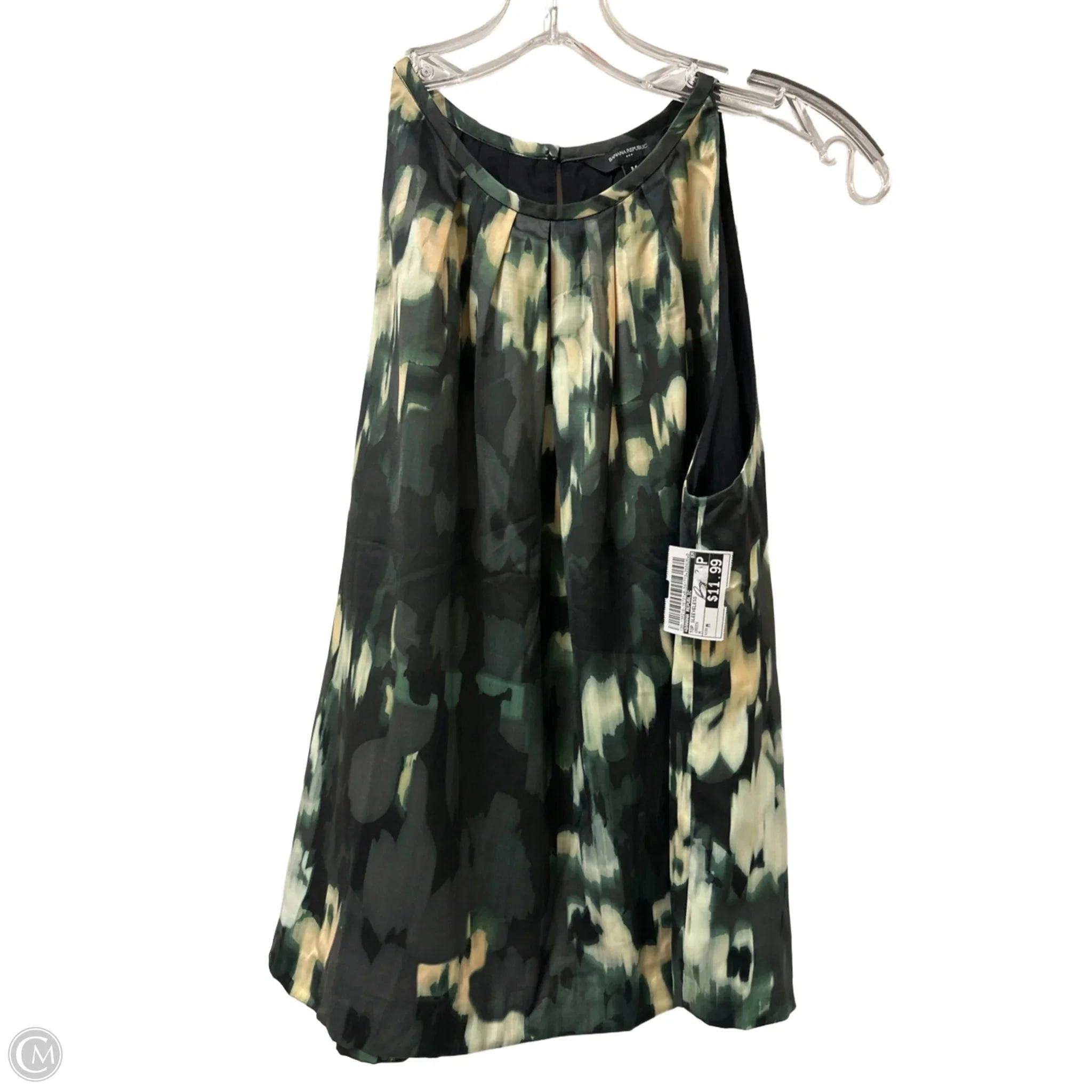 Top Sleeveless By Banana Republic In Green, Size: M