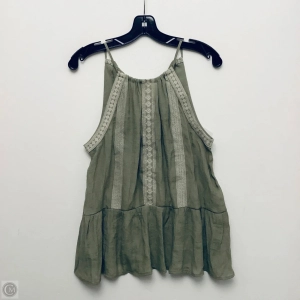 Top Sleeveless By Blu Pepper In Green, Size: M