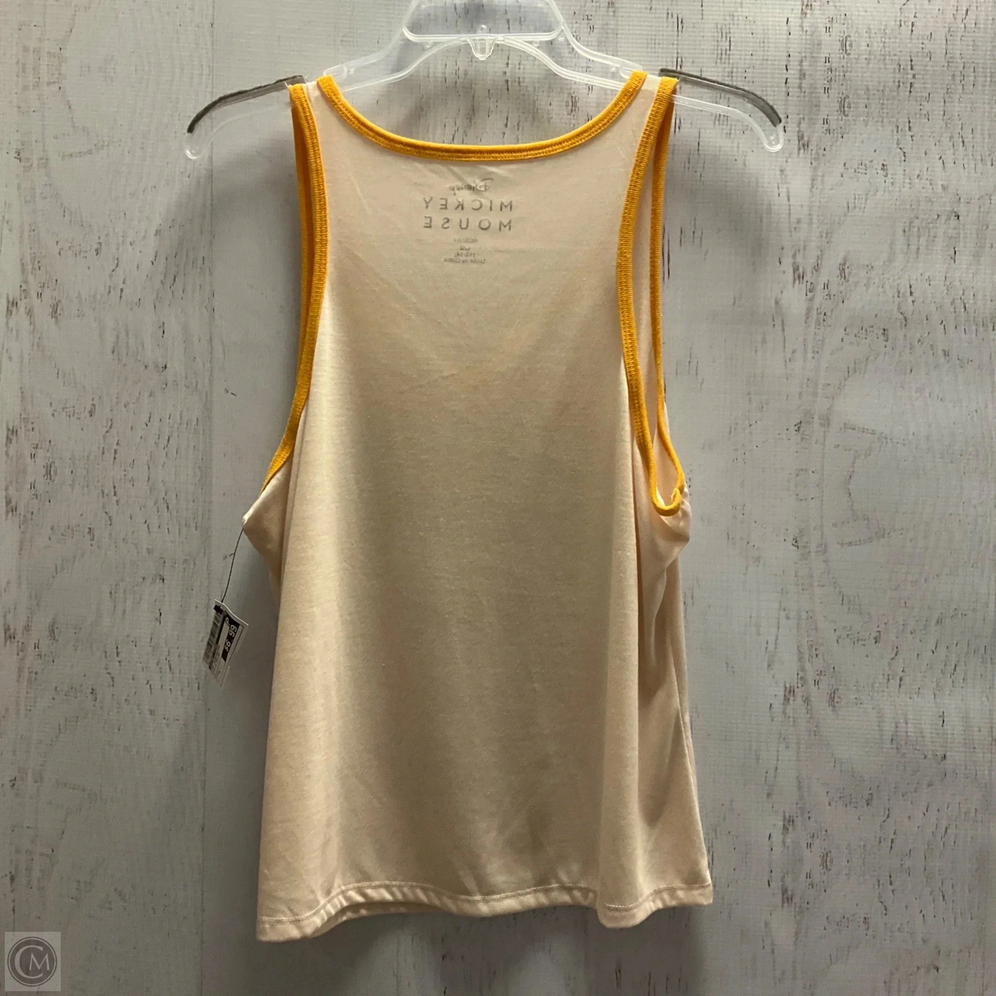 Top Sleeveless By Disney Store In Tan & Yellow, Size: L