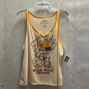 Top Sleeveless By Disney Store In Tan & Yellow, Size: L