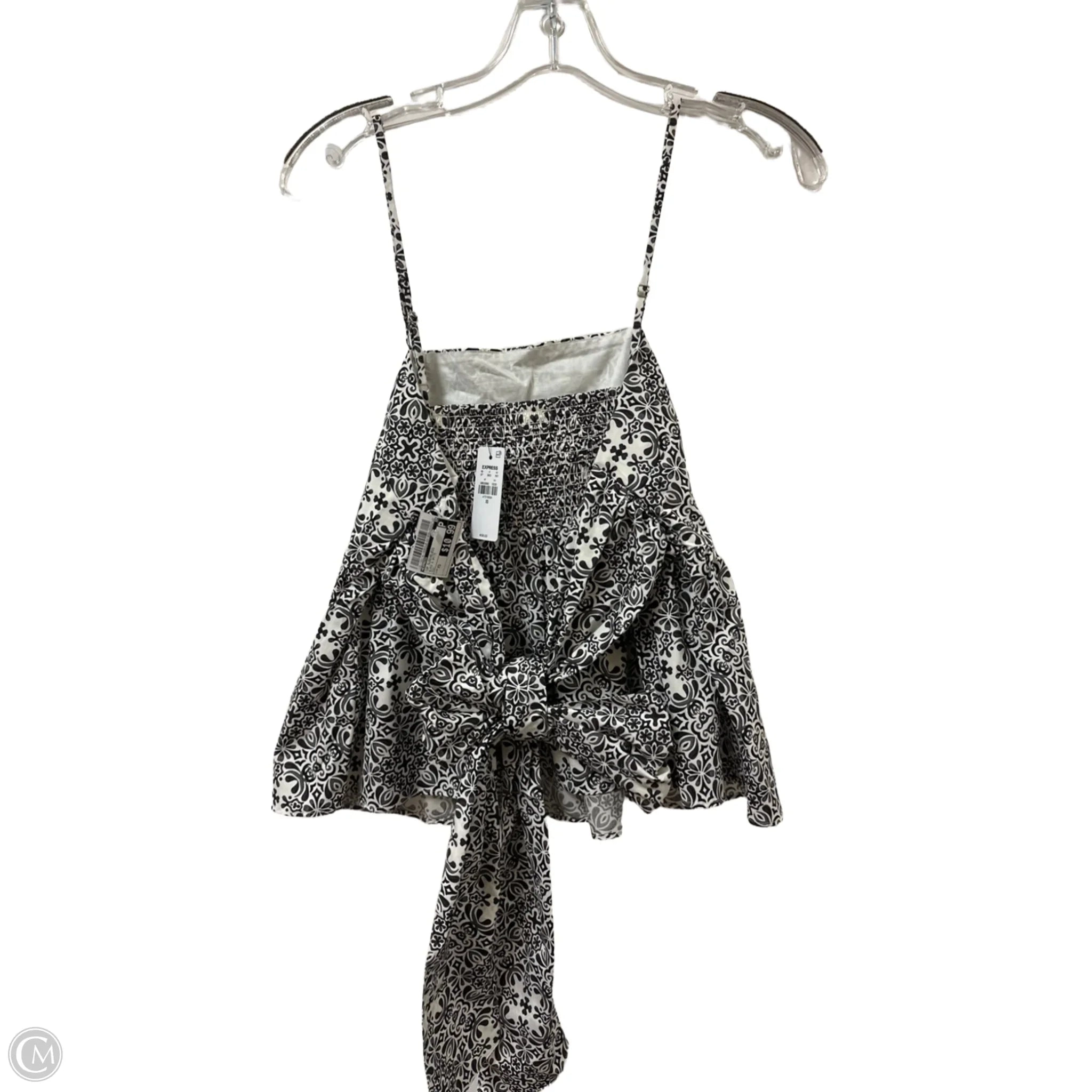Top Sleeveless By Express In Black & White, Size: Xs