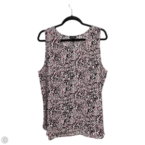 Top Sleeveless By Halogen In Black & Pink, Size: Xl