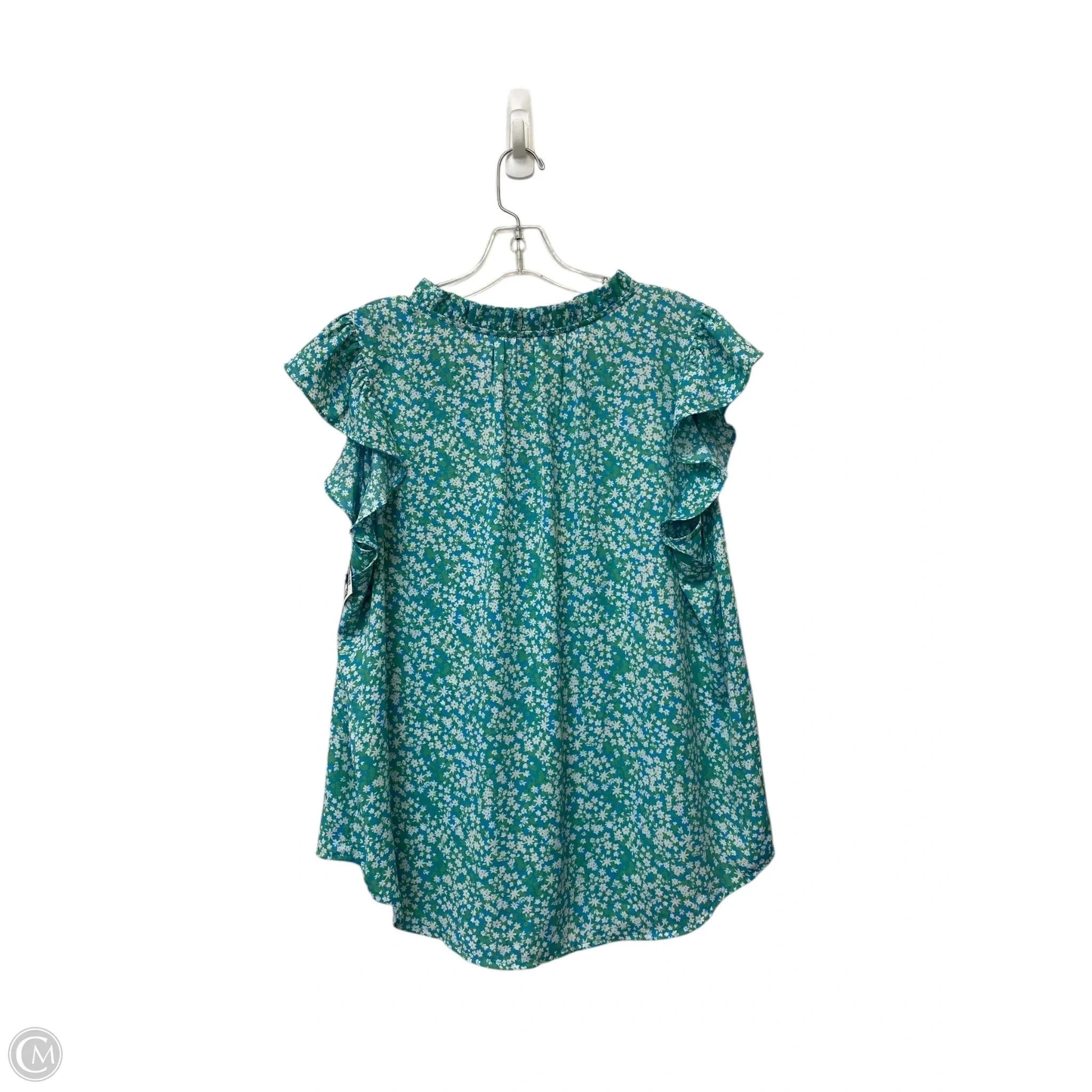 Top Sleeveless By Loft In Blue & Green, Size: L