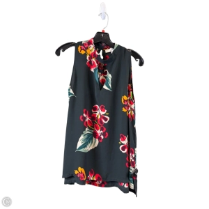 Top Sleeveless By Loft In Green & Red, Size: S