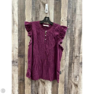 Top Sleeveless By Loft In Maroon, Size: Xl