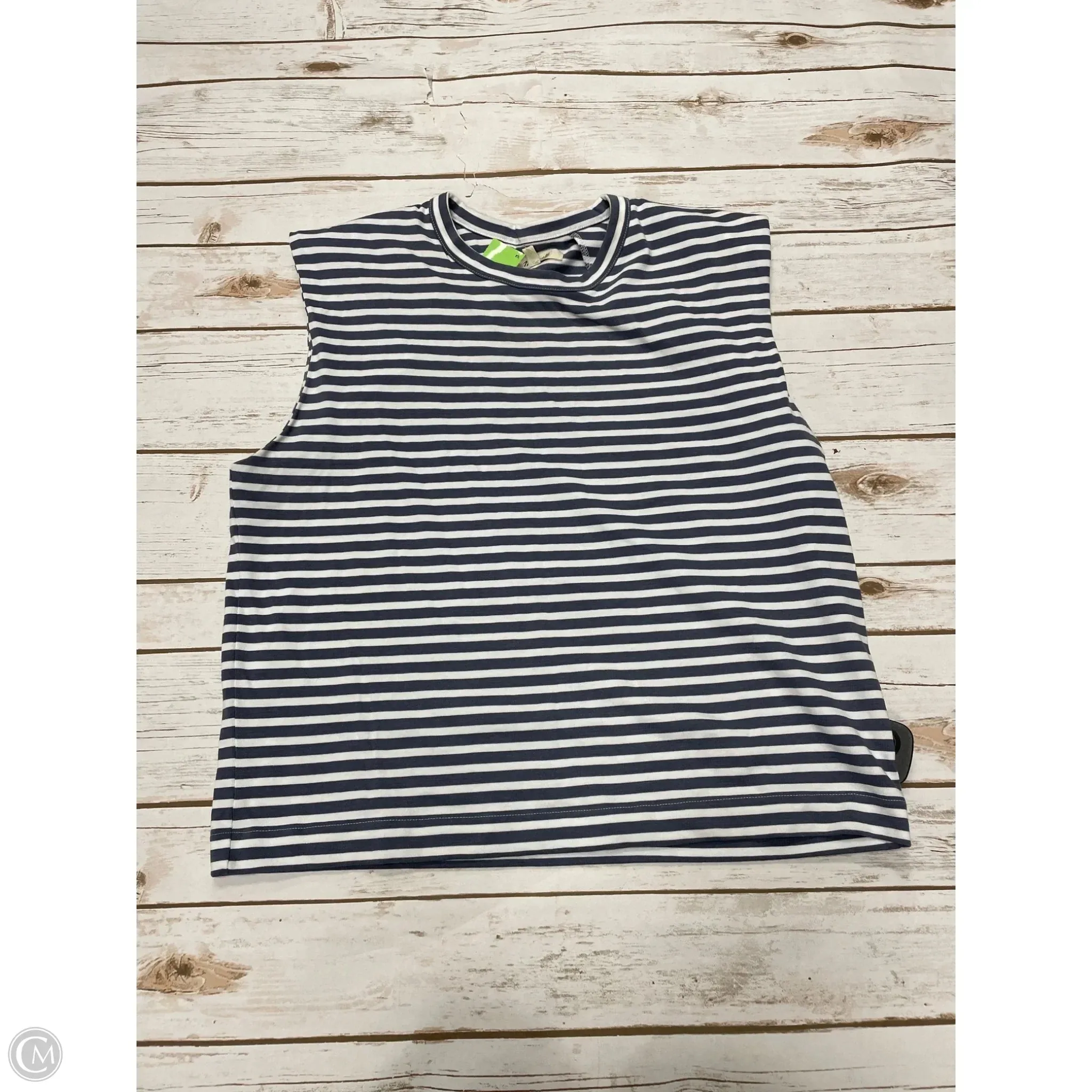 Top Sleeveless By Madewell In Striped Pattern, Size: M