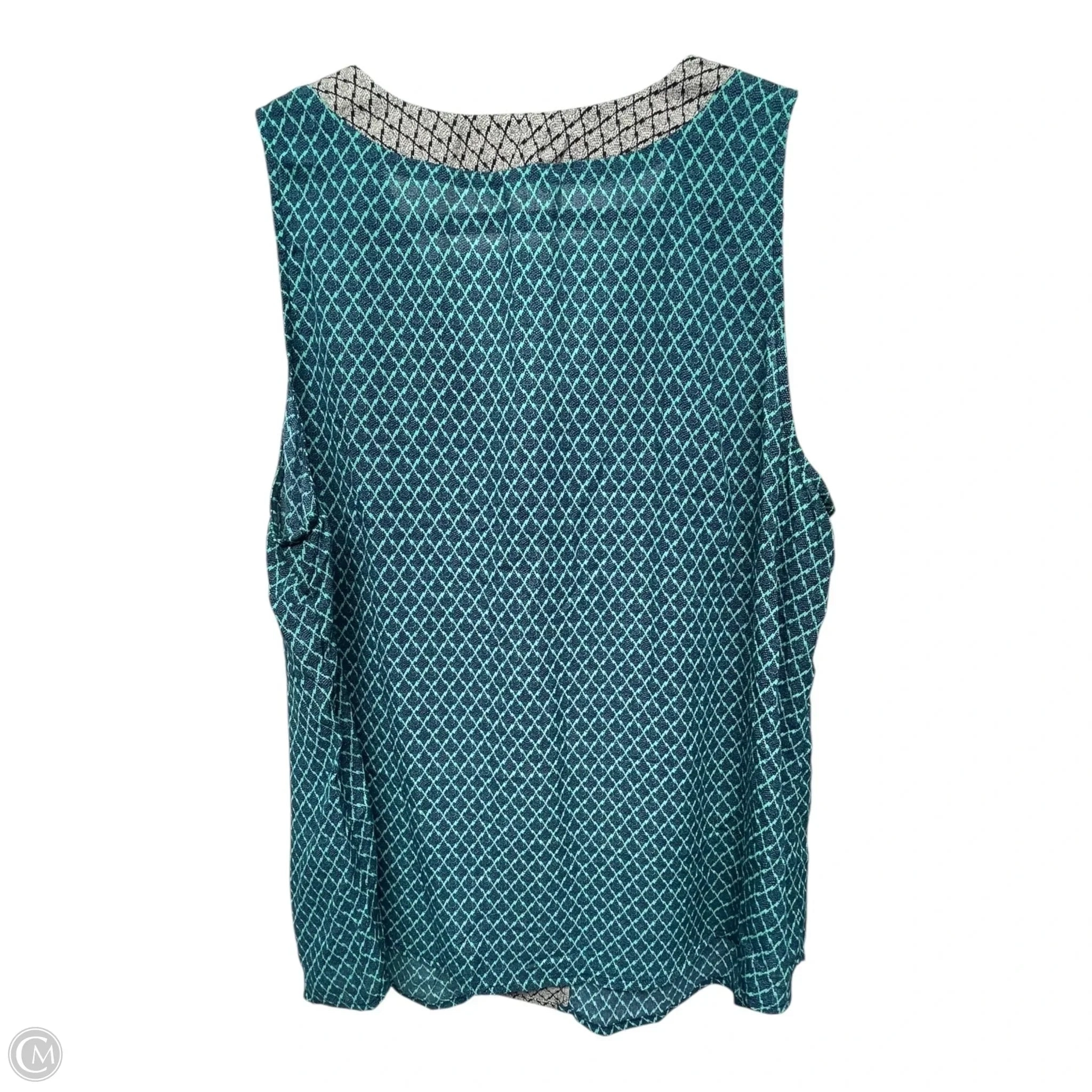 Top Sleeveless By Market & Spruce In Geometric Pattern, Size: 3x