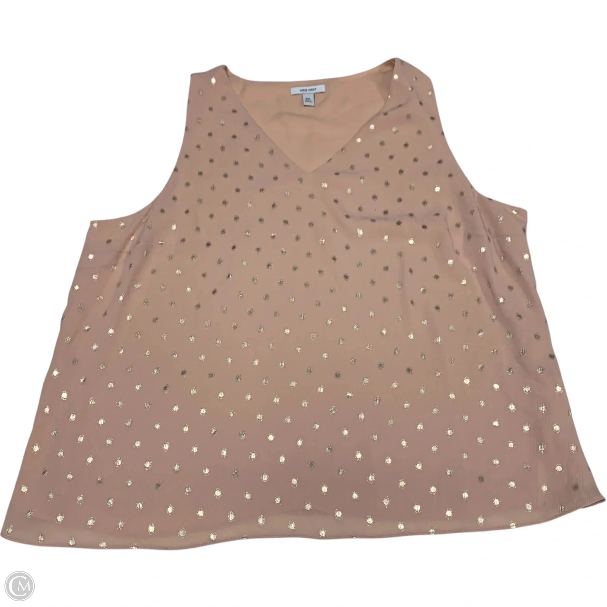 Top Sleeveless By Nine West In Pink, Size: Xxl