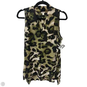 Top Sleeveless By Spense In Green, Size: M