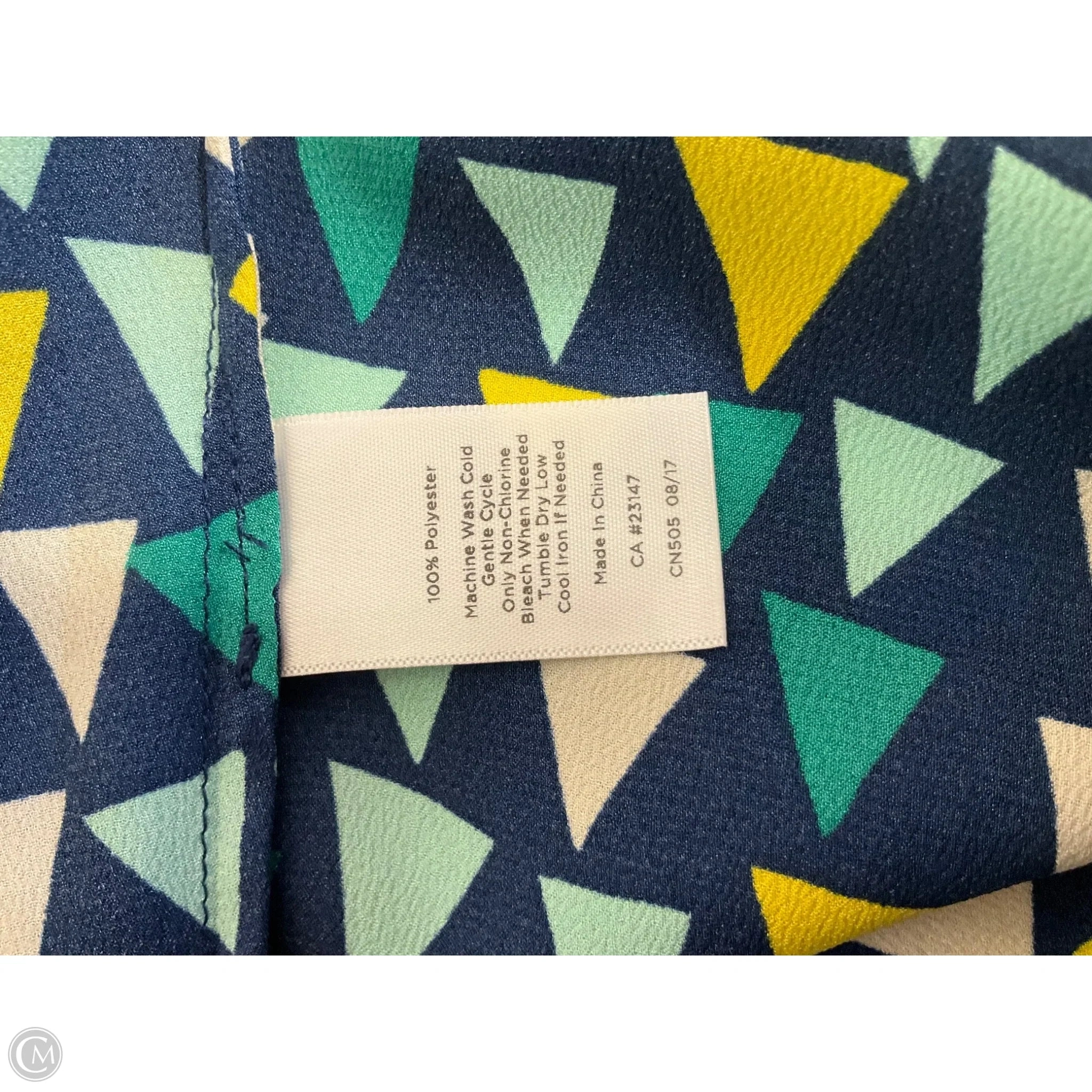 Top Sleeveless By Talbots In Blue & Green, Size: L