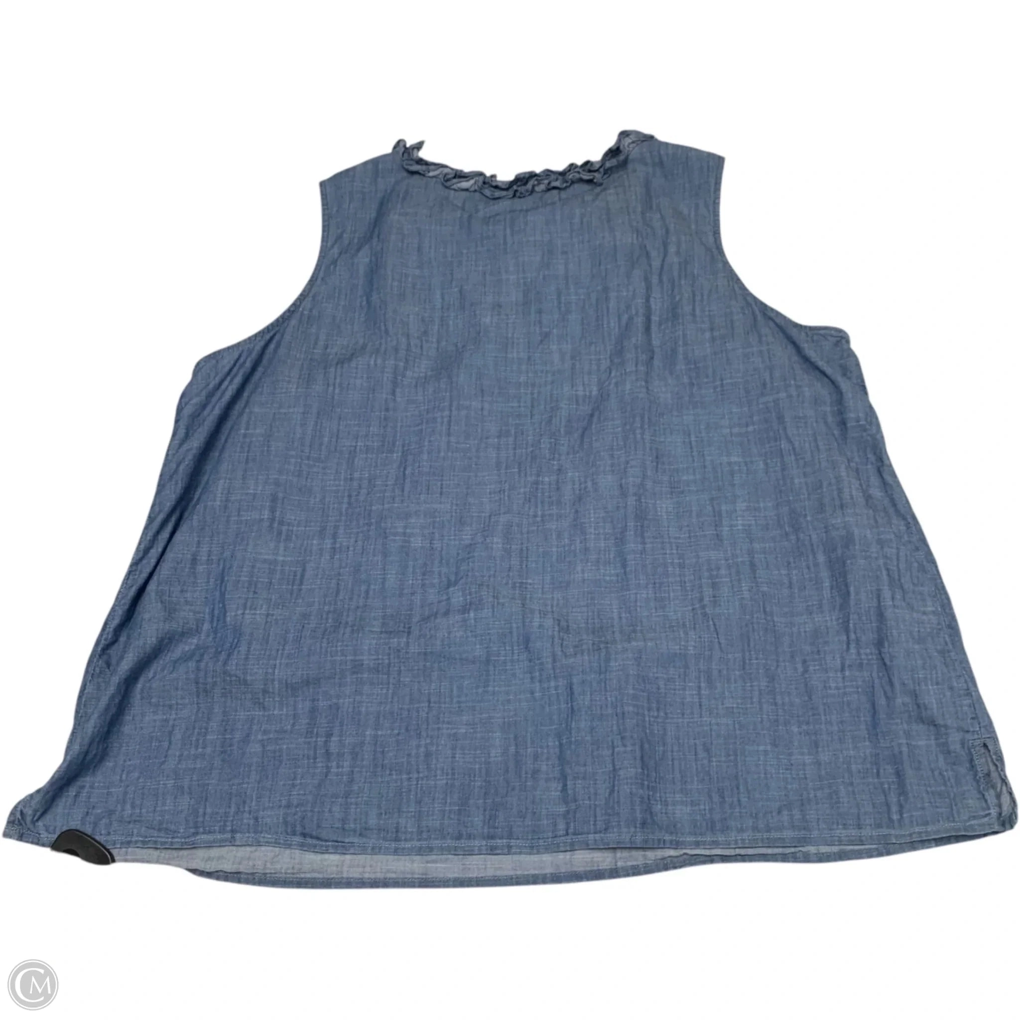 Top Sleeveless By Talbots In Blue, Size: 2x