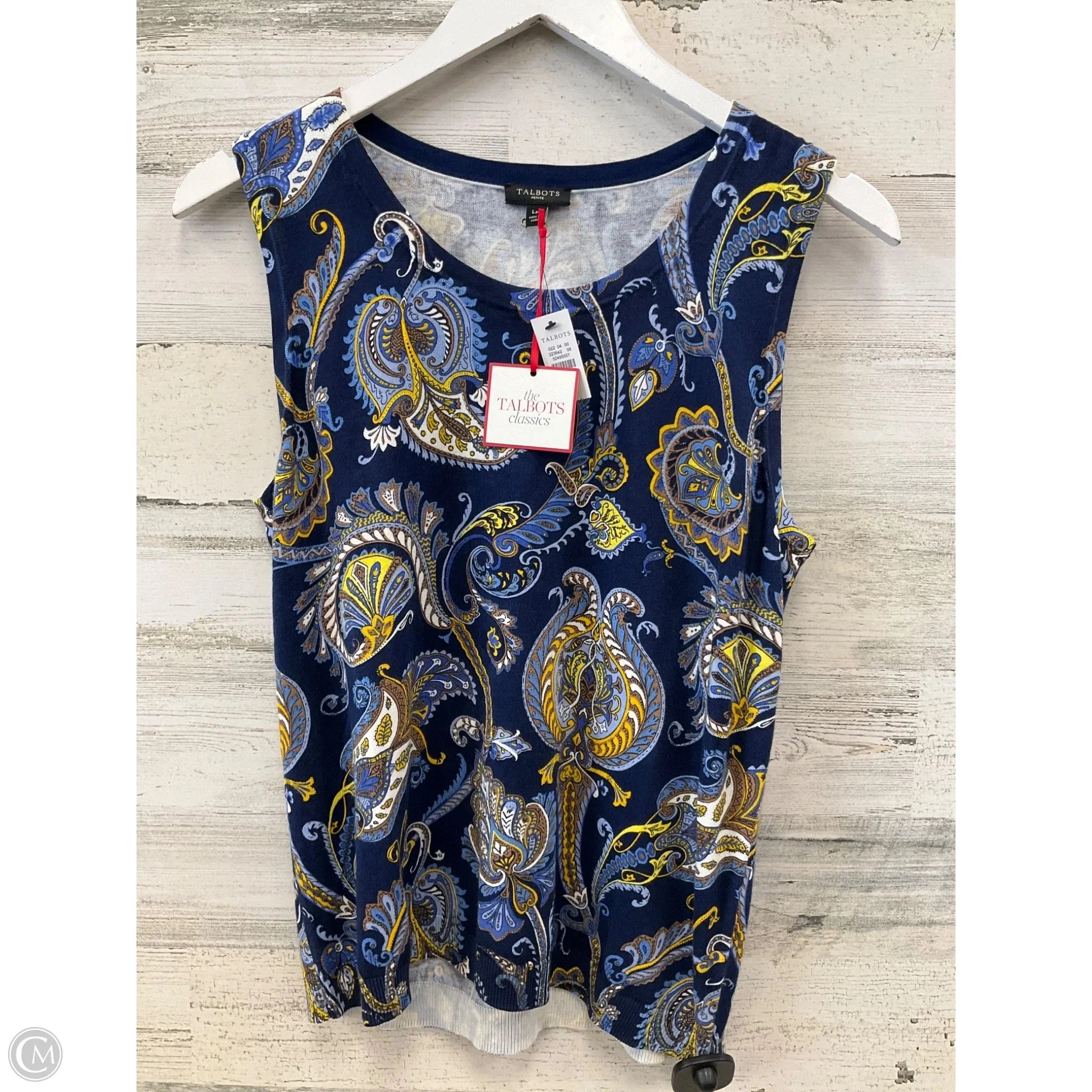 Top Sleeveless By Talbots In Blue, Size: Lp