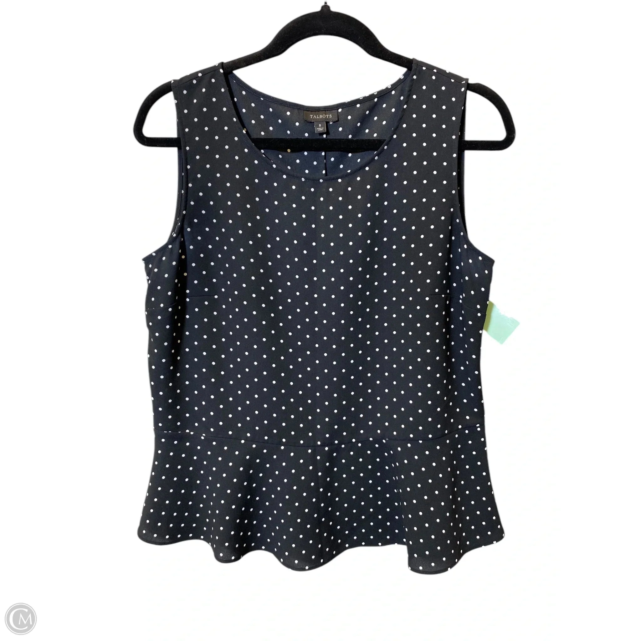 Top Sleeveless By Talbots In Polkadot Pattern, Size: 8