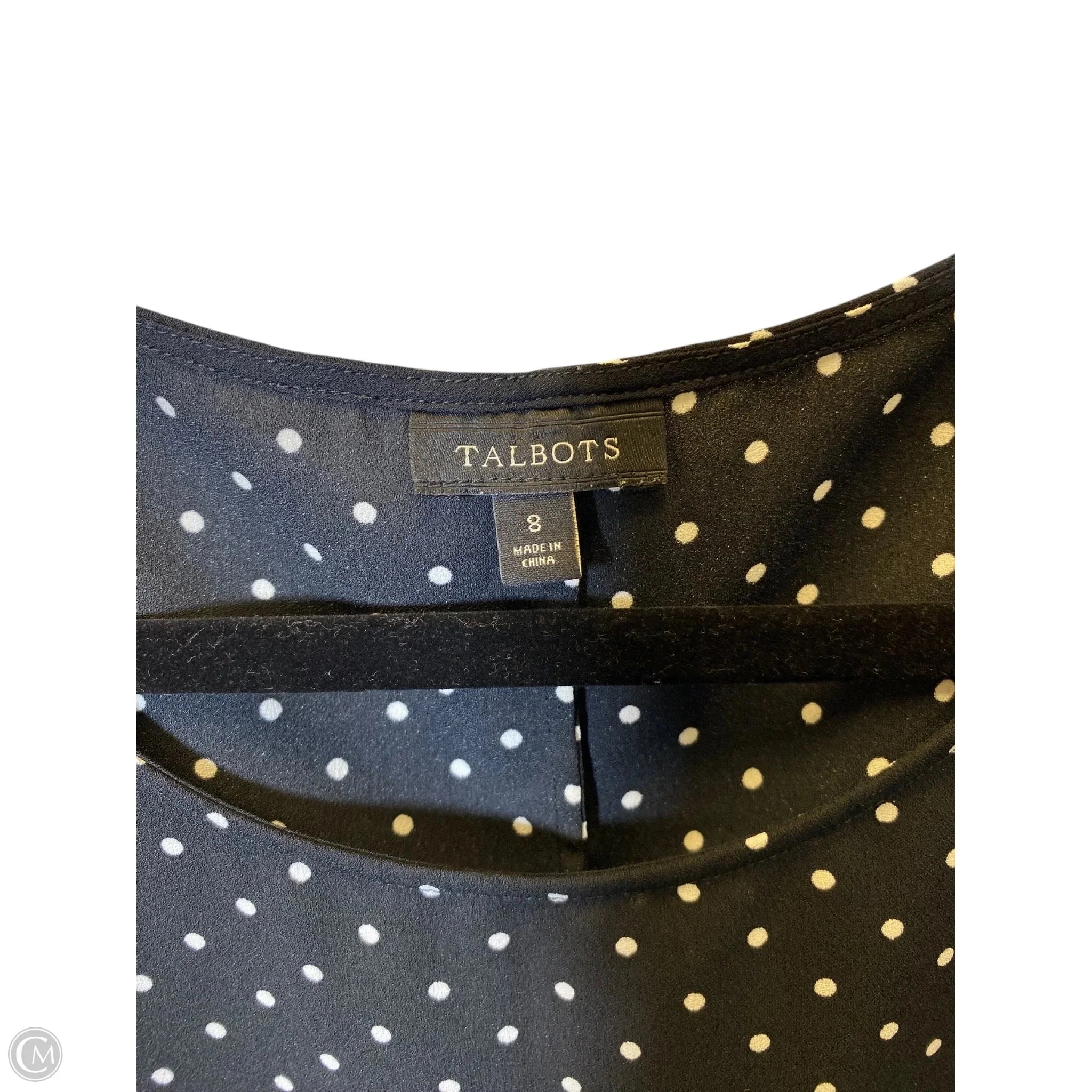 Top Sleeveless By Talbots In Polkadot Pattern, Size: 8