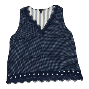 Top Sleeveless By Tribal In Blue & White, Size:Xl