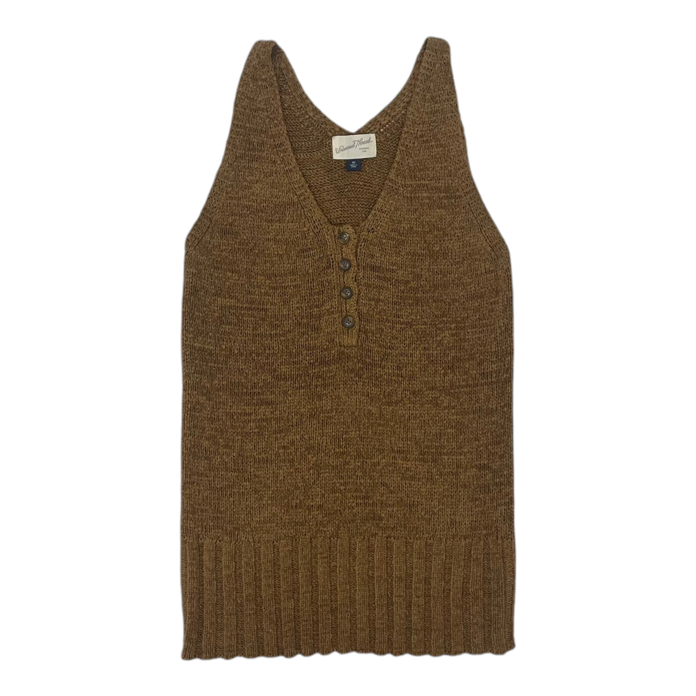 Top Sleeveless By Universal Thread In Brown, Size:Xs