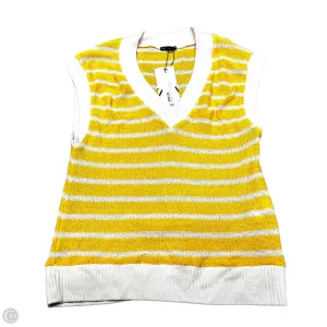 Top Sleeveless By Zara In Cream & Yellow, Size: S