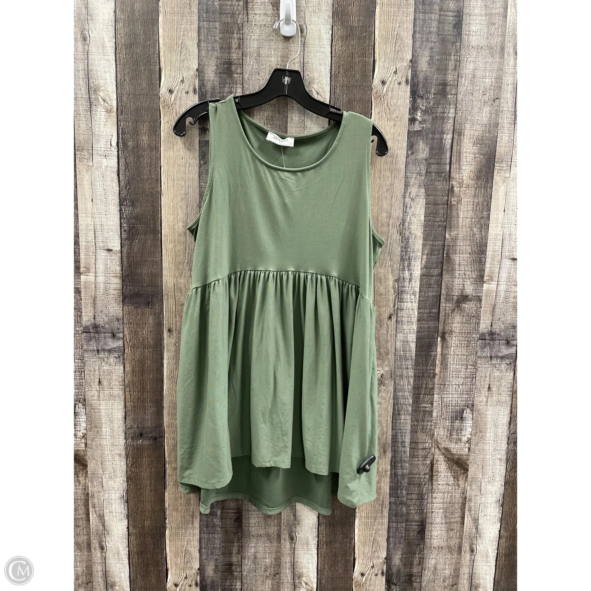 Top Sleeveless By Zenana Outfitters In Green, Size: L
