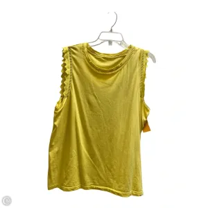 Top Sleeveless Designer By Lilly Pulitzer In Yellow, Size: Xl
