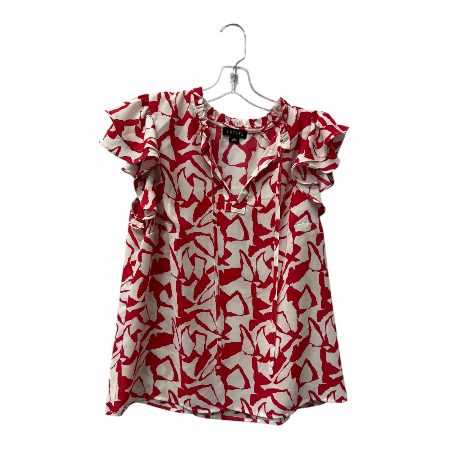 Top ss By 1.State In Red & White, Size:M