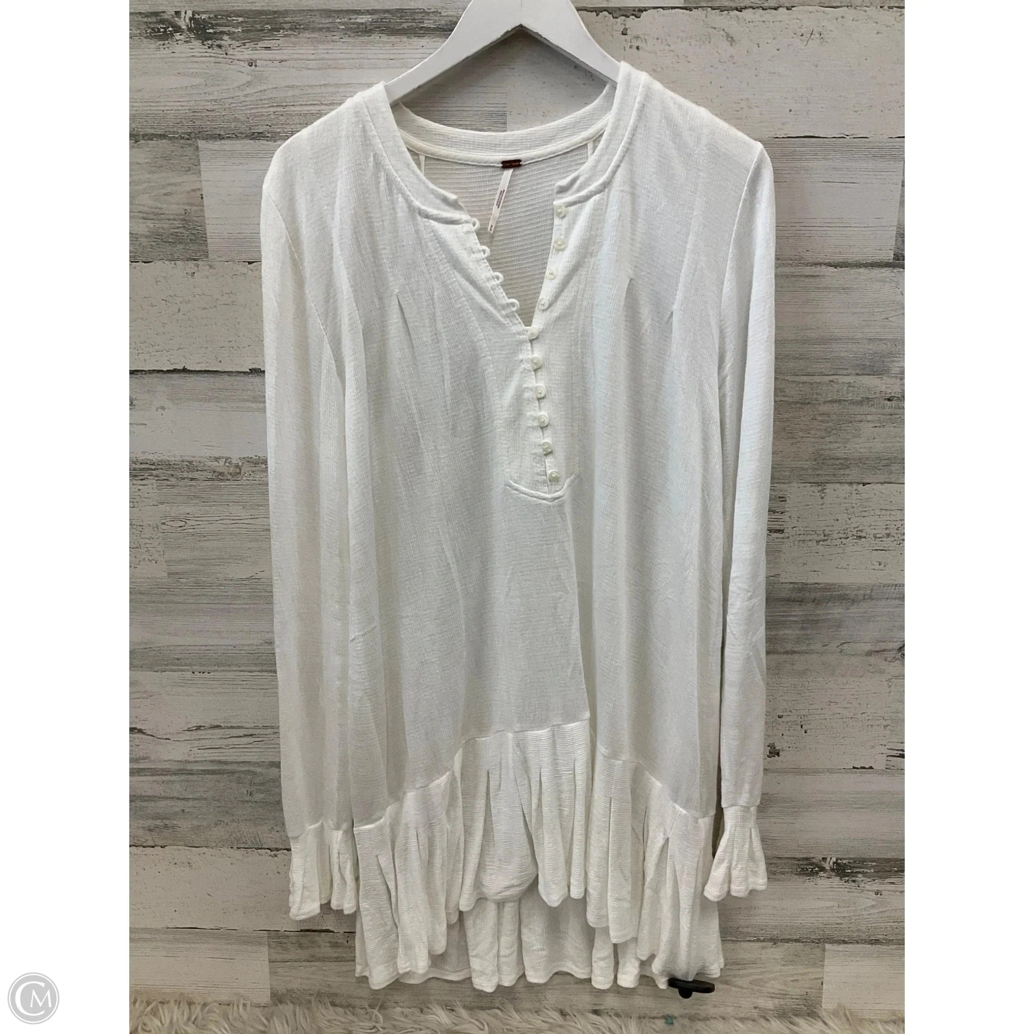 Tunic Long Sleeve By Free People In Cream, Size: M
