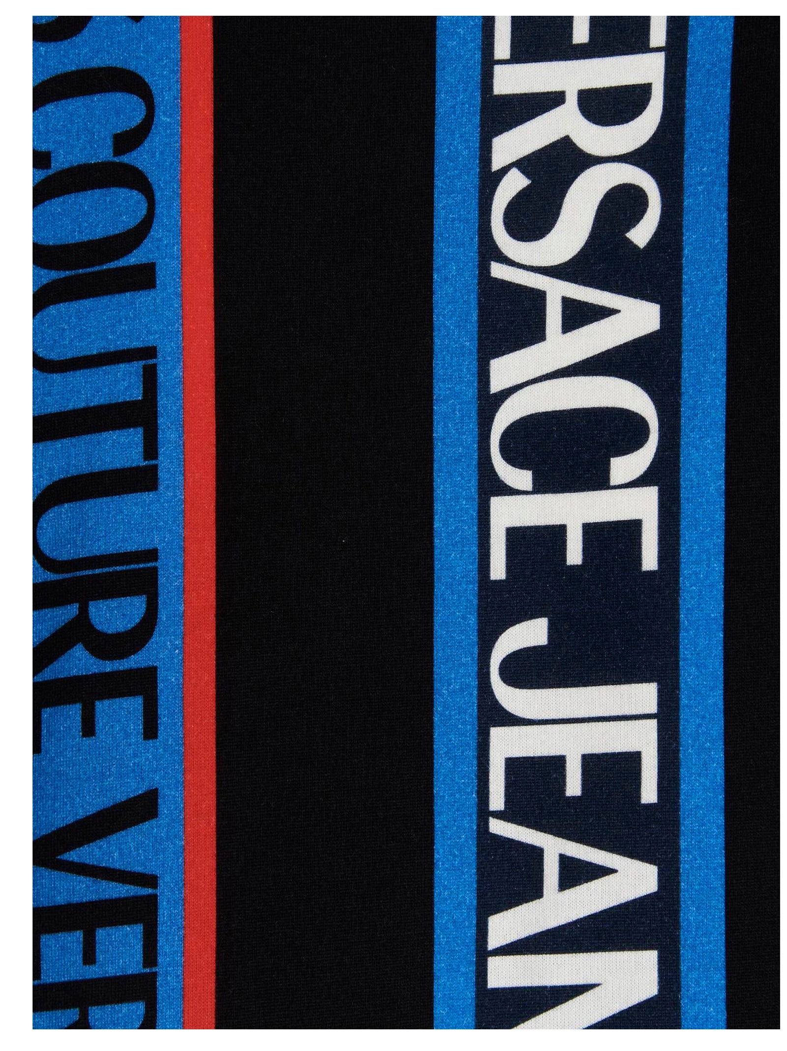 Versace Jeans Couture Logo Striped Crewneck T-Shirt