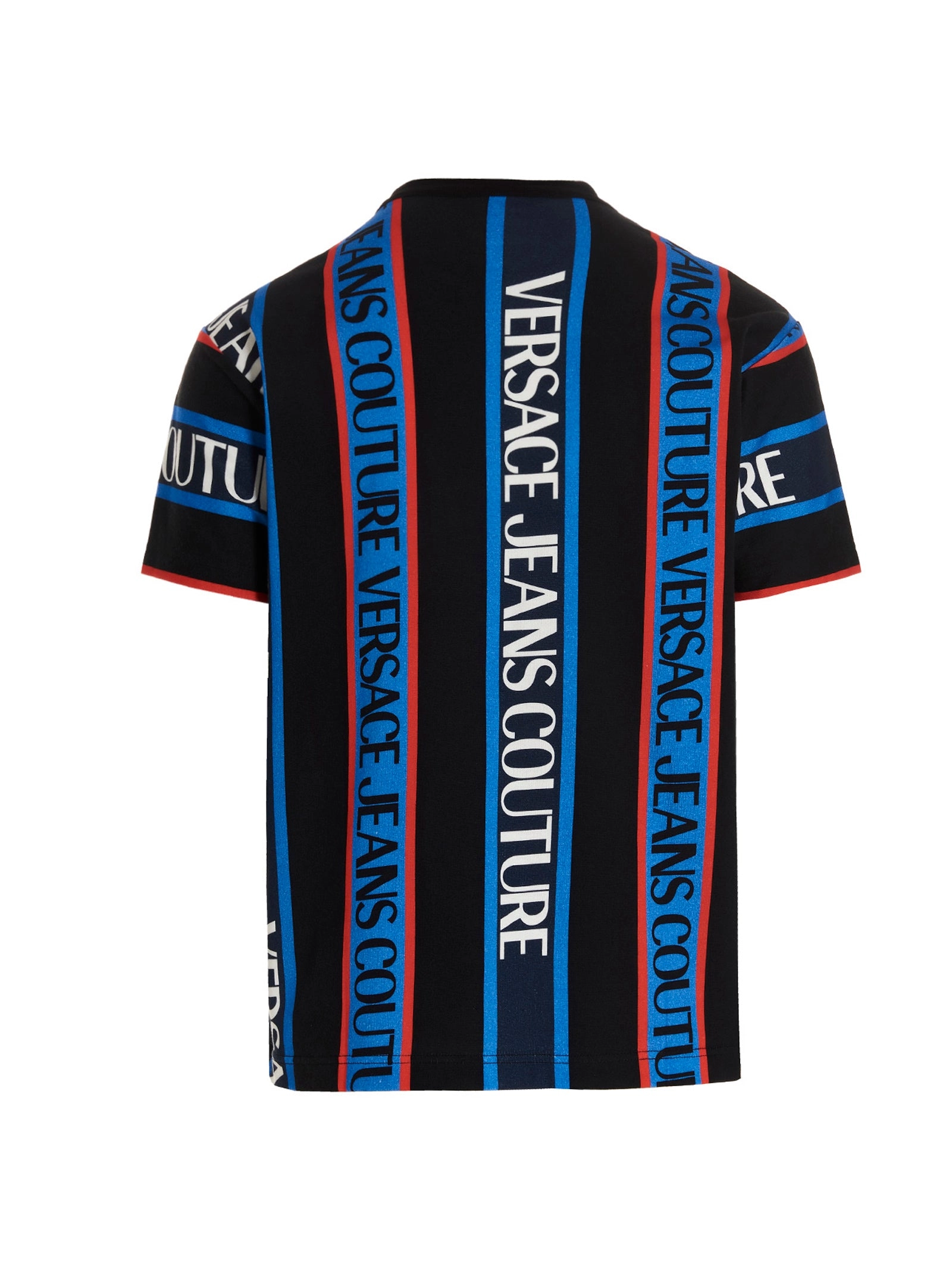 Versace Jeans Couture Logo Striped Crewneck T-Shirt