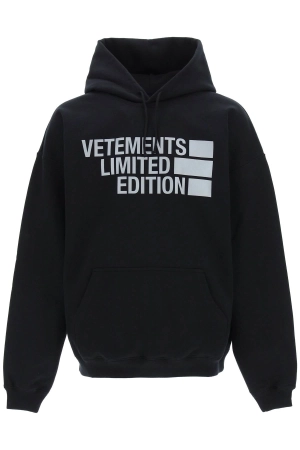 Vetements Logo Printed Drawstring Hoodie