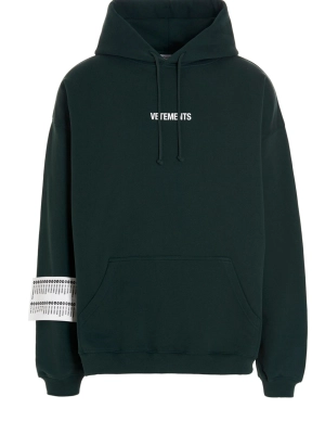 Vetements Logo Printed Drawstring Hoodie