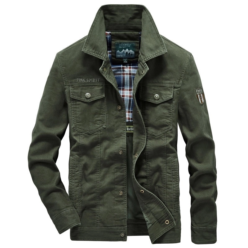 West Louis™ Autumn Cotton Military Pilot Bomber Jacket